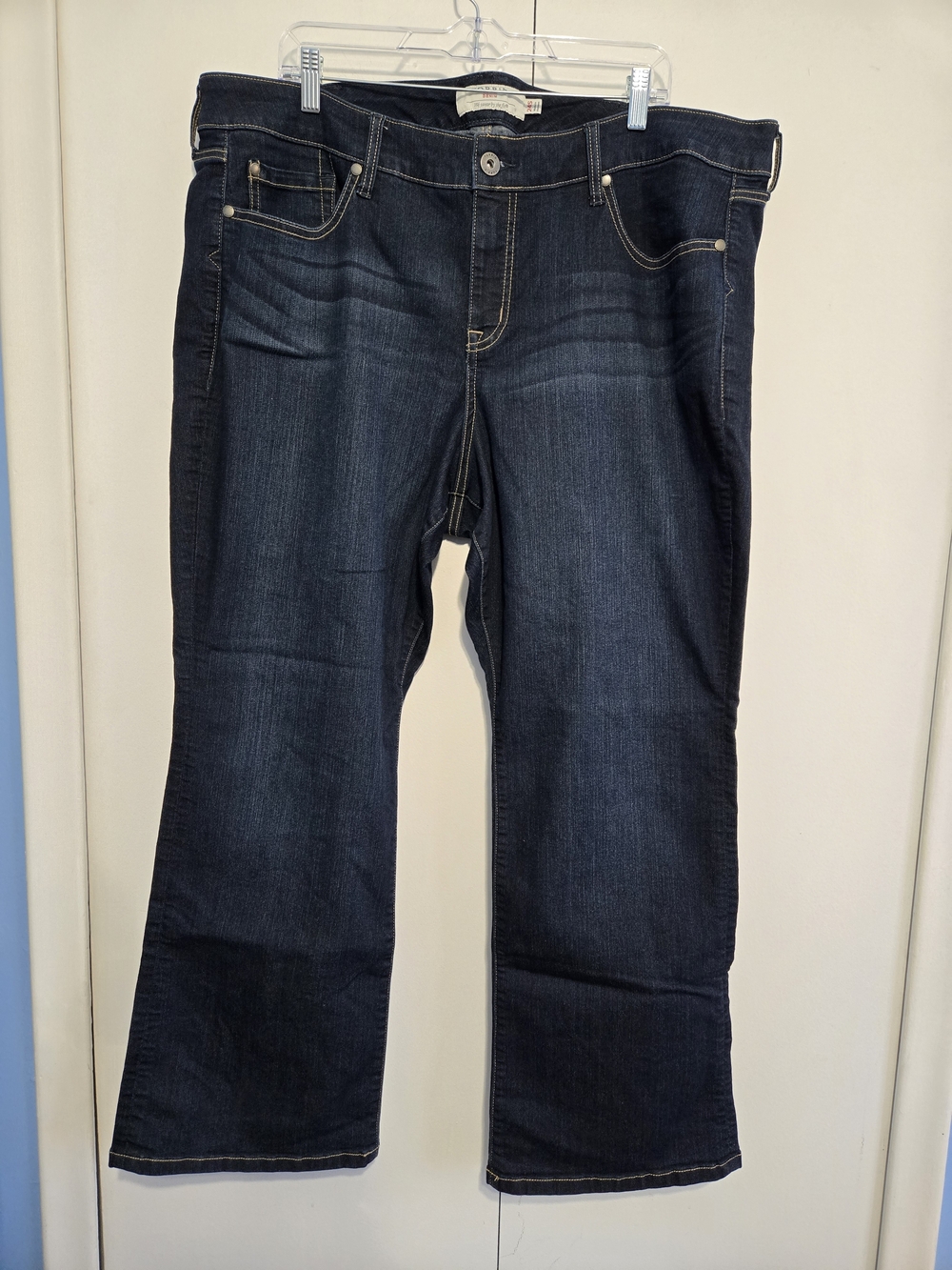 Torrid Slim Boot Jeans Womens 24S Dark Wash Stretch Plus Size Mid Rise Denim